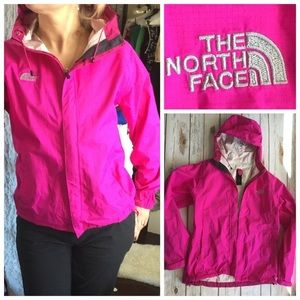 Pink North Face Rain Coat